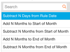 Subtract N Days from Rule Date
