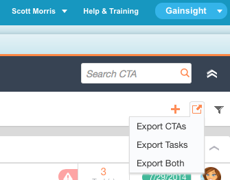 Export CTAs and Tasks