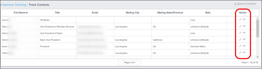 Track Contacts