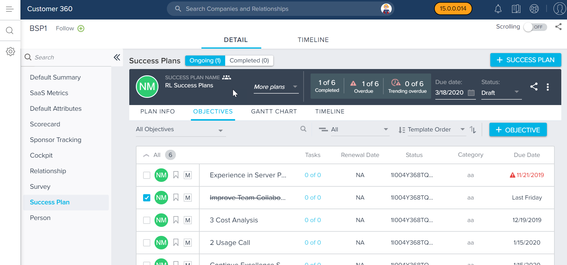 Success Plans Overview Gainsight Inc.