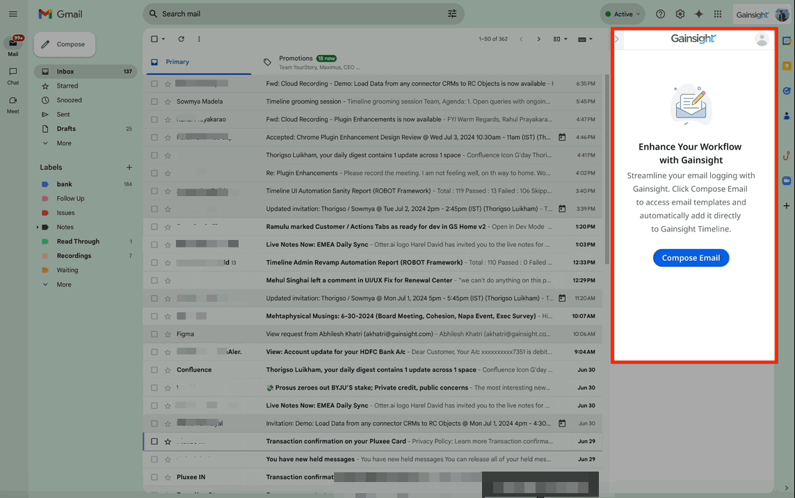 Push Emails to Gainsight Timeline .gif