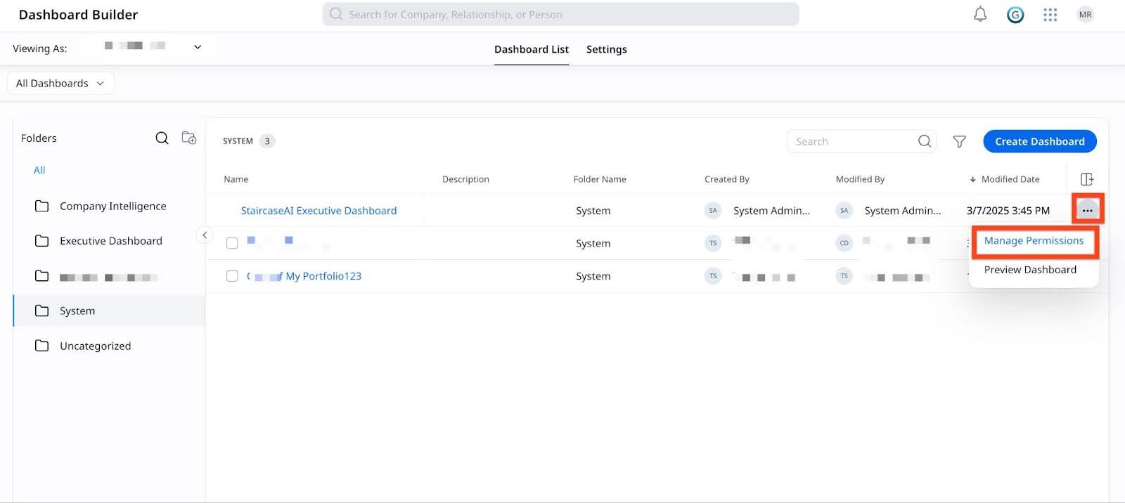 Manage Permissions to assign permissions to applicable team members.