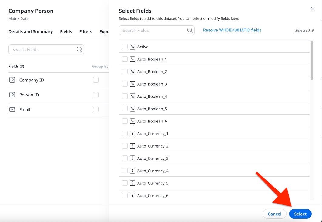 An arrow is pointed showcasing select botton on the bottom left corner of the screen