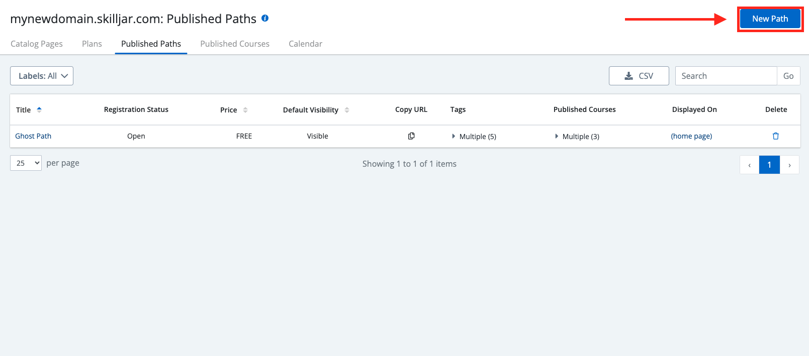 Screenshot showing How to Create a Learning Path.