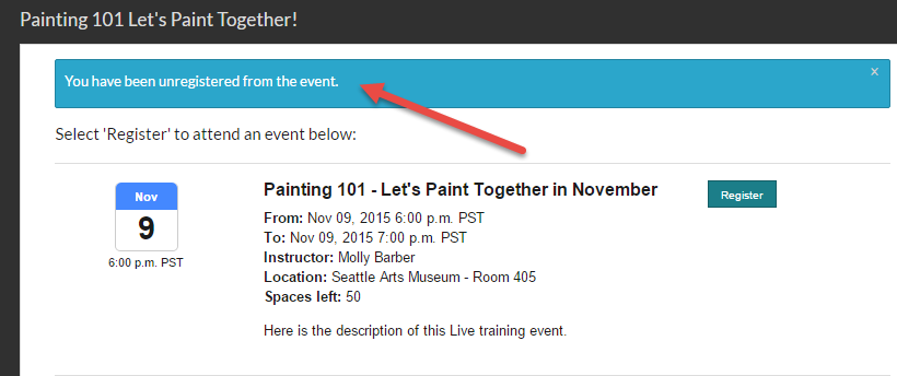 Screenshot showing How Live Training Works for Students