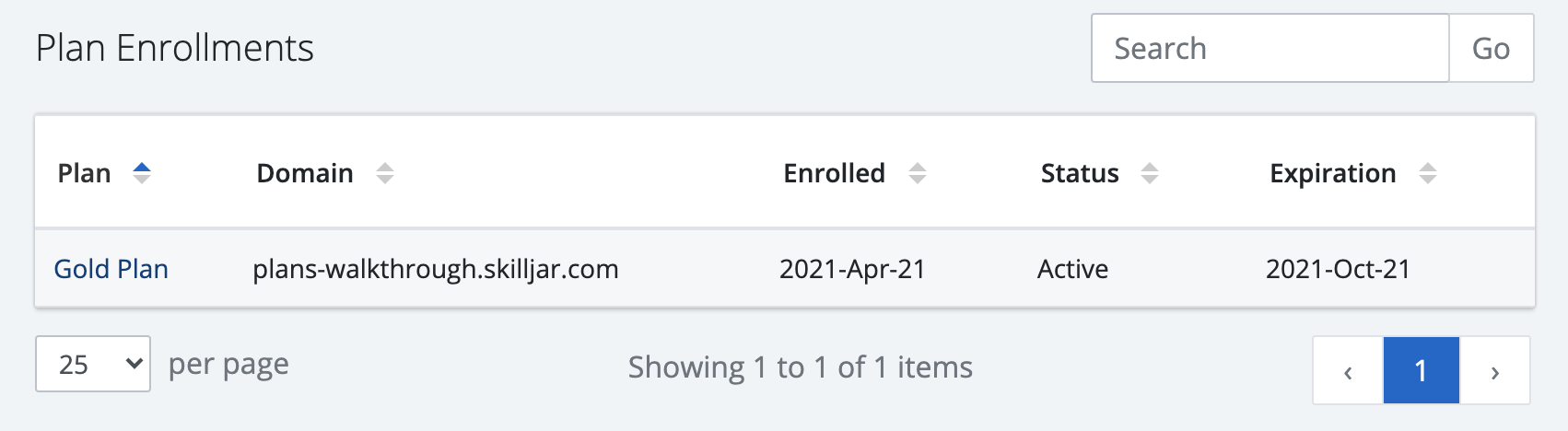 Skilljar interface screenshot