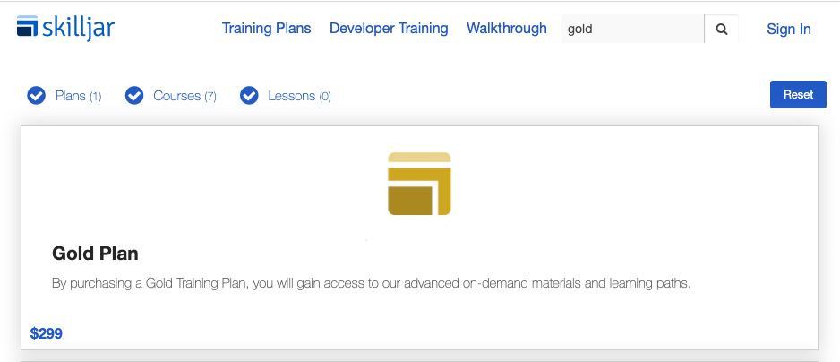 Screenshot showing Are plan tiles included in catalog search?