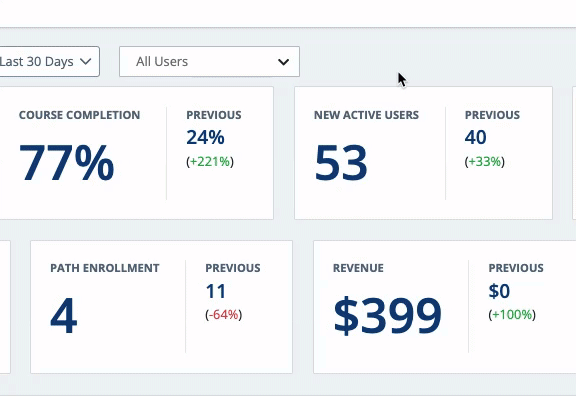 Screenshot showing Filtering data