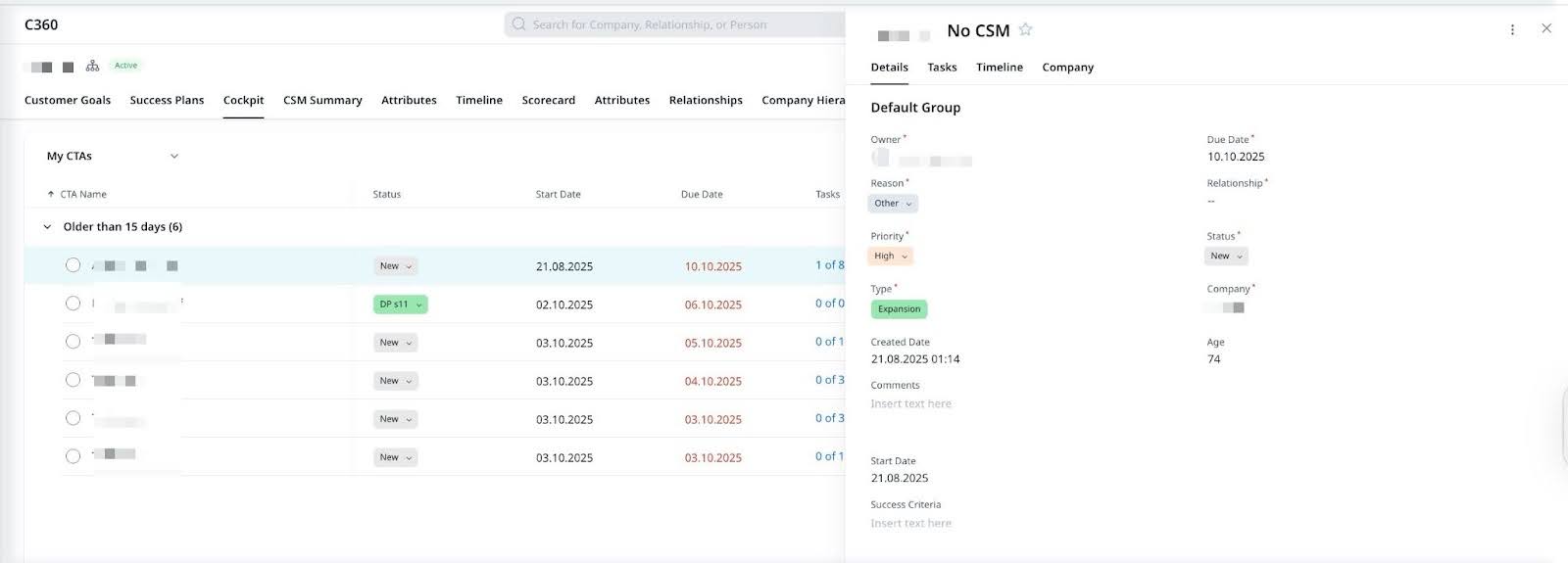 Inline editing also allows users to add Associated Persons.