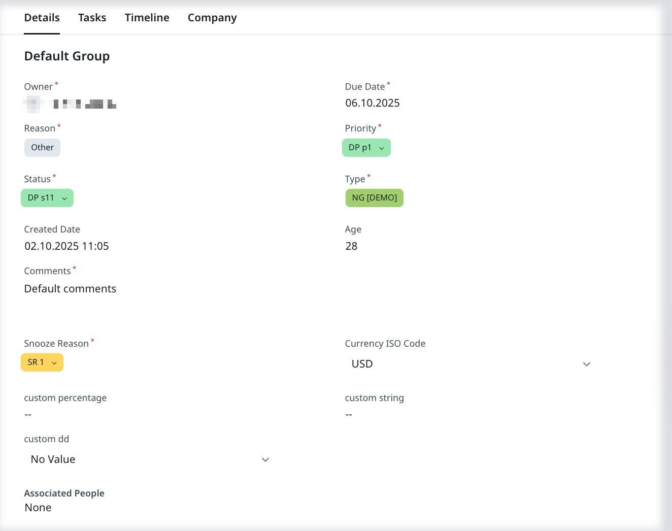 click a CTA name, the CTA Detail View is displayed