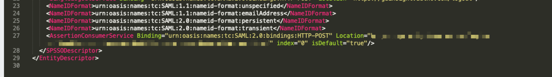 XML block is displayed