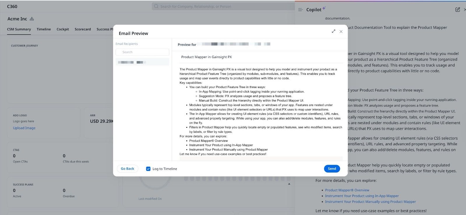 The Log to Timeline option is selected by default and can be manually cleared