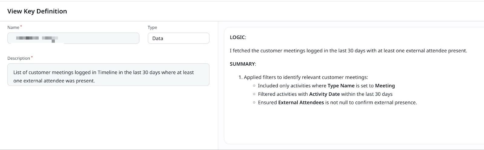 Admins can not view instructions added to Data Key Definitions after they were created.