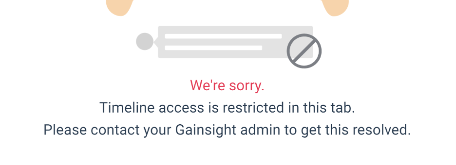 Error message if timeline is not enabled.