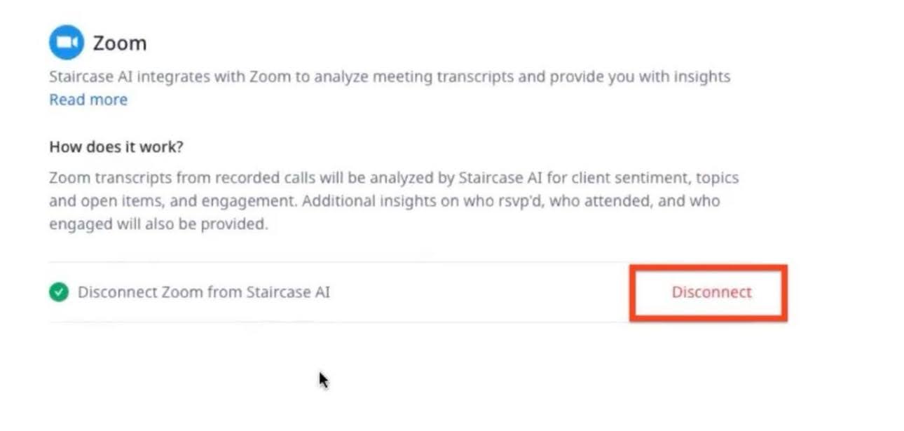 Disconnect option in Zoom.