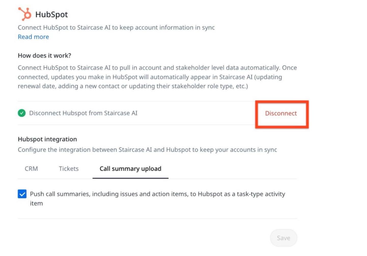 Disconnecting stops future data syncs