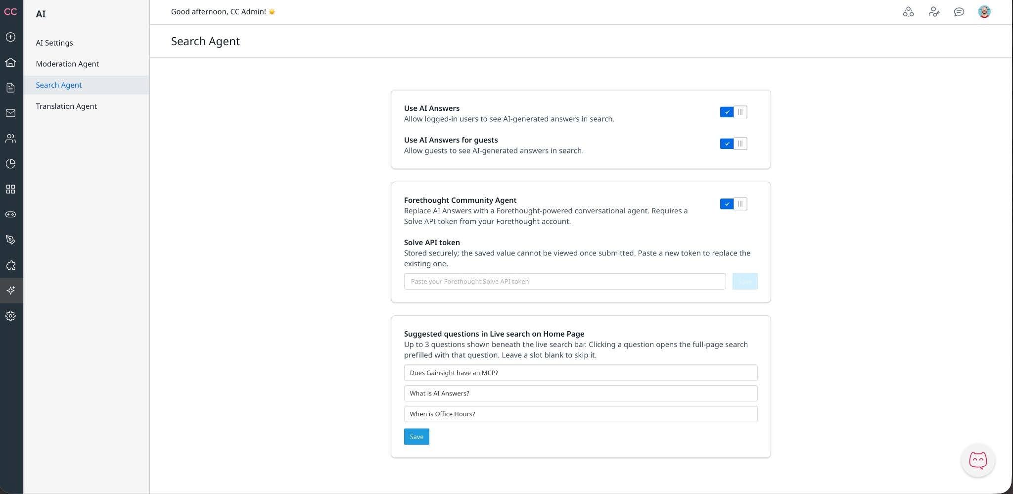 Configuration Forethought AI
