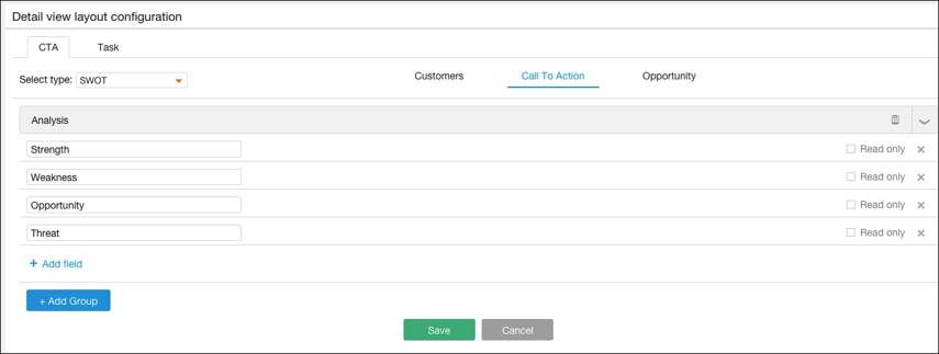 Step 3: Add SWOT to the CTA Detail View Layout