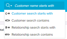 Search by Instance or Customer