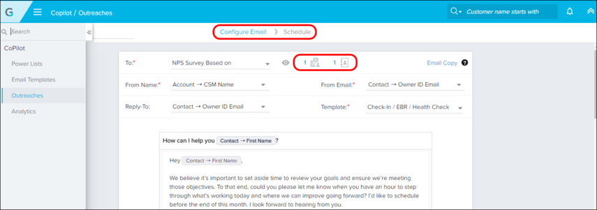 Continue Configuring Email