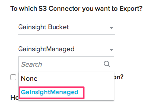 Selecting Gainsight Bucket and gainsightmanaged.png