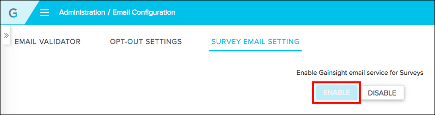 Enable Gainsight Email Service